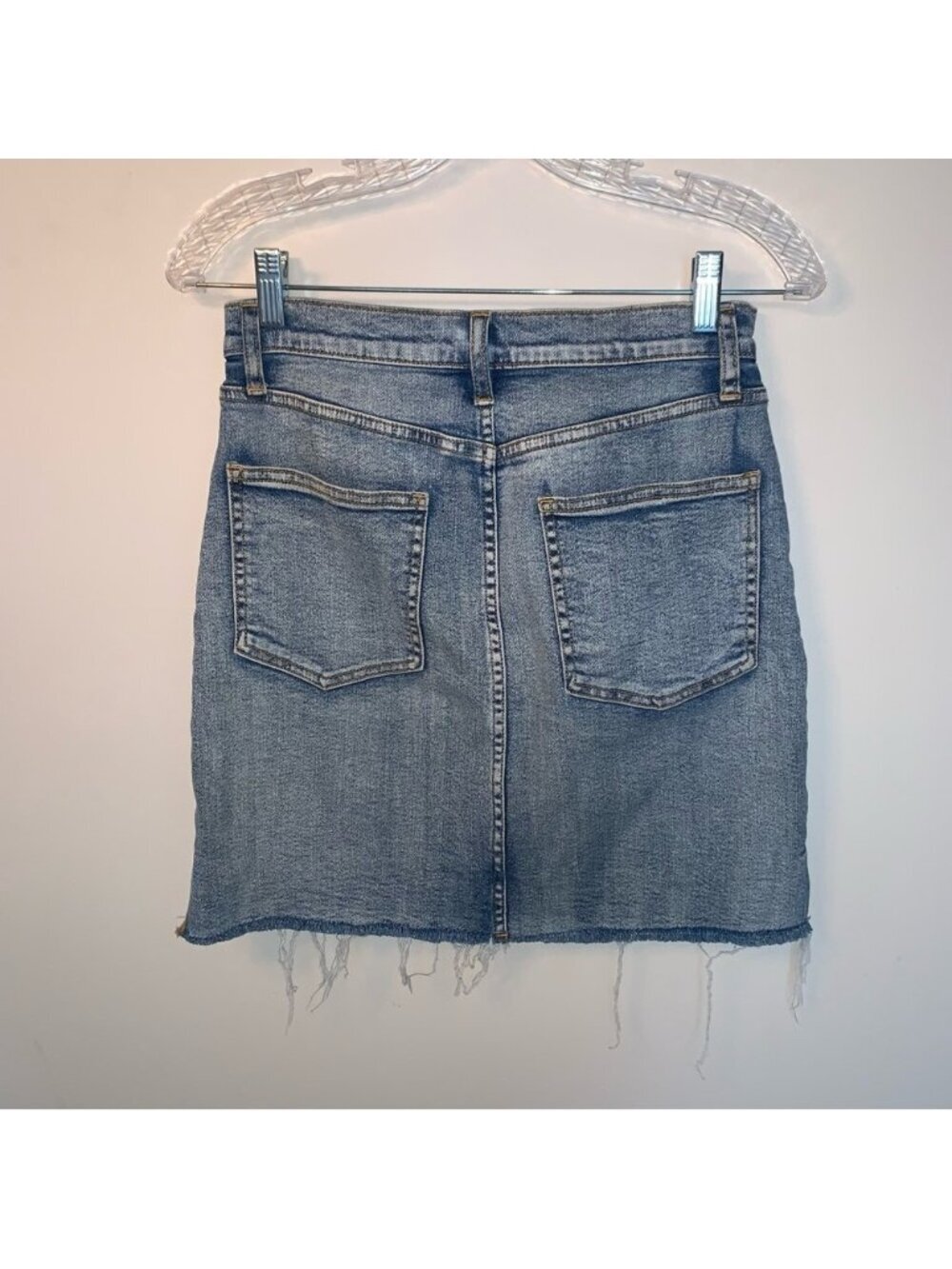 Aritzia Wilfred Free Tanit Blue Denim Mini Skirt 6 - Picture 4 of 9